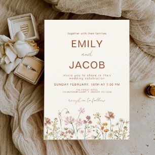 Budget Wildflower Terracotta Botanical Wedding