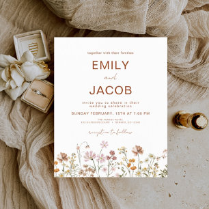Budget Wildflower Terracotta Botanical Wedding
