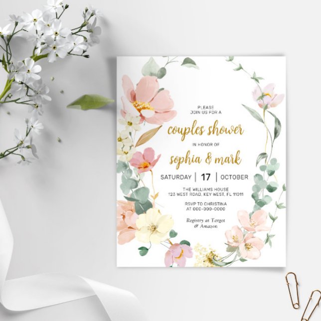 Budget Wildflowers Couples Shower Invitation (Creator Uploaded)