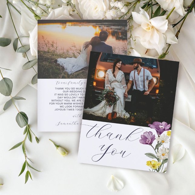 Budget Wildflowers Wedding Thank You (Creator Uploaded)