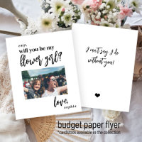 Budget will you be my flower girl photo proposal