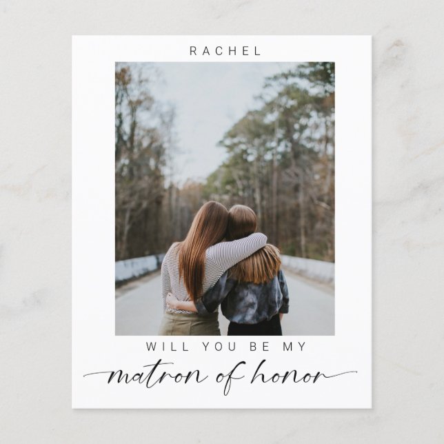 Budget Will you be my Matron of Honour Photo Chic  (Front)