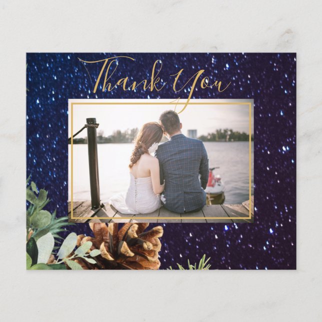 BUDGET Winter Eucalyptus Pine Cones Wedding Flyer (Front)