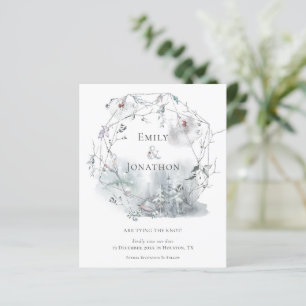 Budget Winter Foliage Names Wedding Save The Date