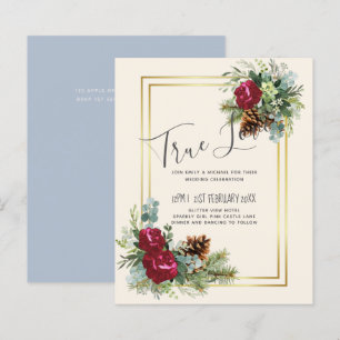 BUDGET  Winter Wedding Burgundy Roses Eucalyptus