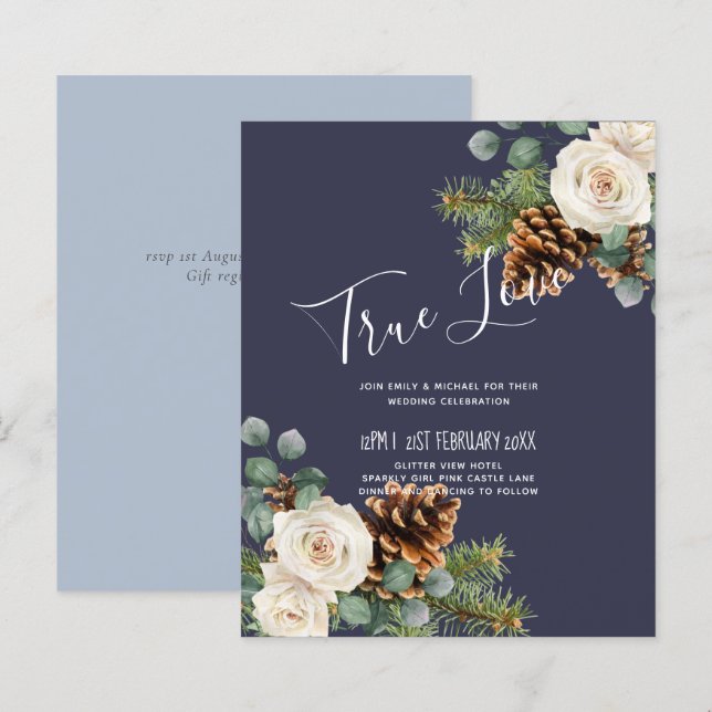 BUDGET Winter Wedding Eucalyptus Greenery Roses (Front/Back)