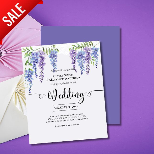Budget Wisteria Purple Floral Lace Wedding (Creator Uploaded)