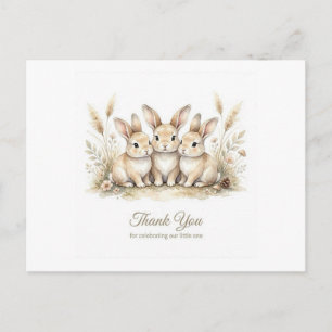 Budget Woodland Animals Baby Shower Thank You Post Invitation Postcard