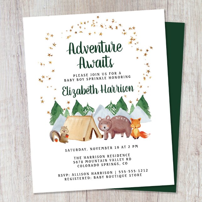 Budget Woodland Animals Baby Sprinkle Invitation (Creator Uploaded)