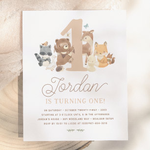 Budget Woodland Animals First Birthday Party