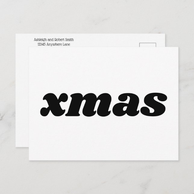 Budget Xmas Postcard (Front/Back)