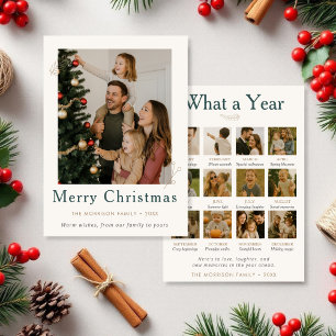 Budget Year in Review Christmas Holiday Flat Card