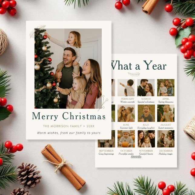 Budget Year in Review Christmas What a Year Holiday Card (Creator Uploaded)