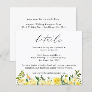 Budget Yellow Floral Details