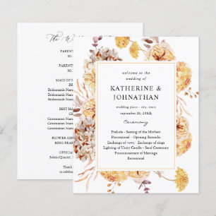 Budget Yellow Golden Floral Wedding Ceremony 