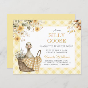 Budget Yellow Silly Goose Baby Shower Invitation