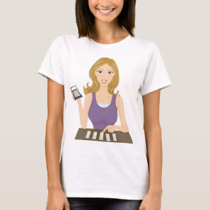 Budgeting Woman with Calculator Personal Finance T-Shirt