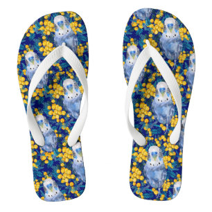 Budgie And Wattle Pattern Jandals