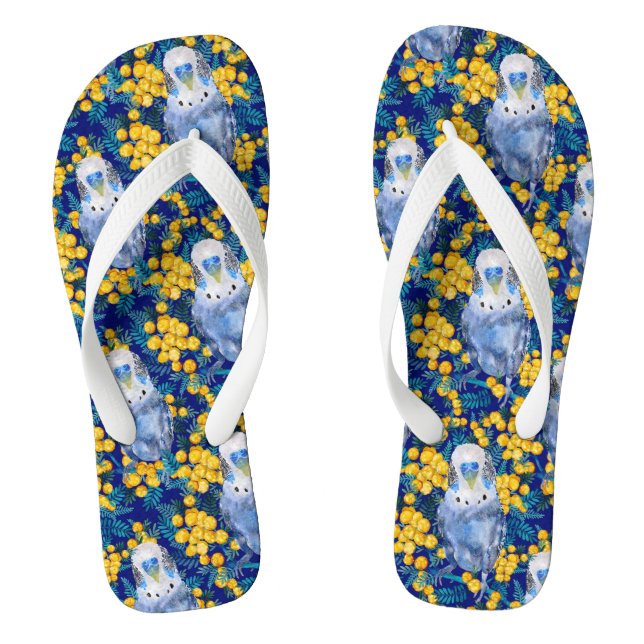 Budgie And Wattle Pattern Jandals (Footbed)