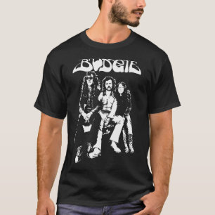 Budgie Band White in Black T-Shirt