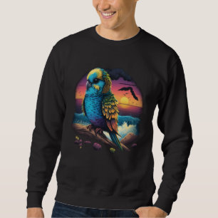 Budgie Beach Budgerigar Parakeet Bird Summer  1 Sweatshirt