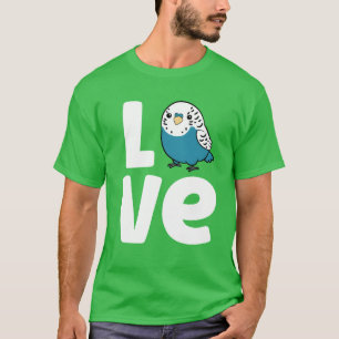 Budgie Bird Love Cute Parakeet retro T-Shirt
