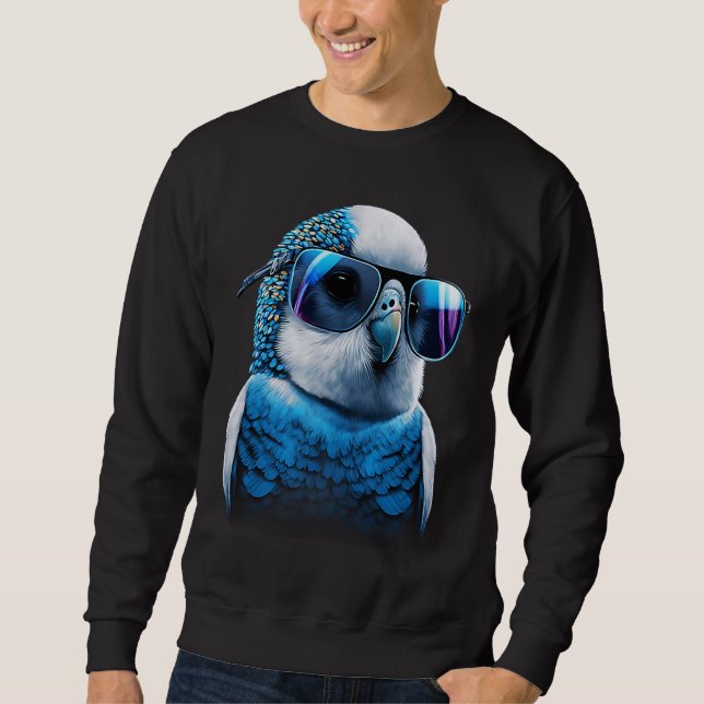 Budgie Bird Parakeet For Budgerigar Owner  4 Sweatshirt (Front)