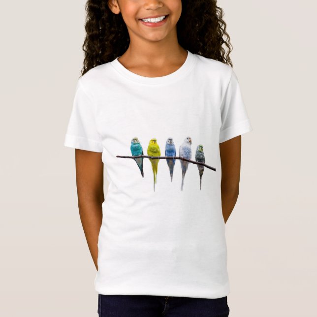 Budgie Birds T-Shirt (Front)