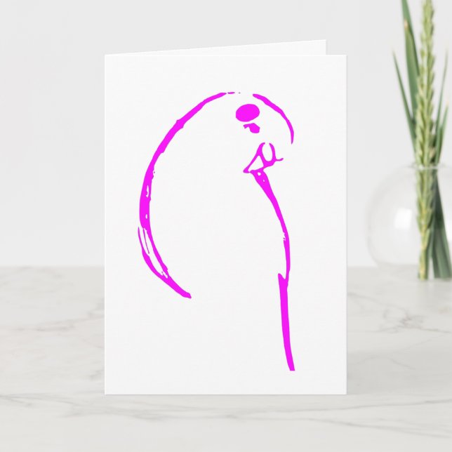 Budgie Birthday Card (Front)