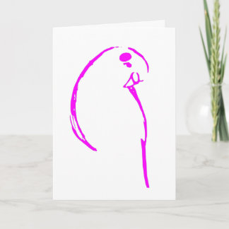 Budgie Birthday Card