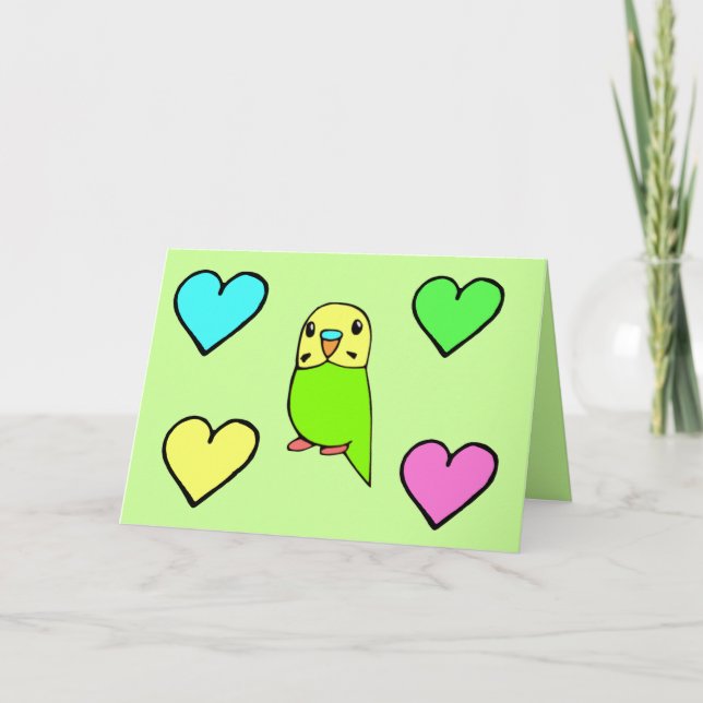 Budgie Birthday Cards (Front)