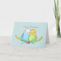 Budgie birthday Cute Parakeet pet bird lover gift