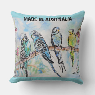 Budgie Budgerigar Bird Made In Australia T Shirt Cushion