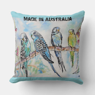 Budgie Budgerigar Bird Made In Australia T Shirt Cushion