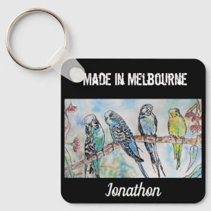 Budgie Budgerigar Bird Made In Melbourne Birds Key Ring