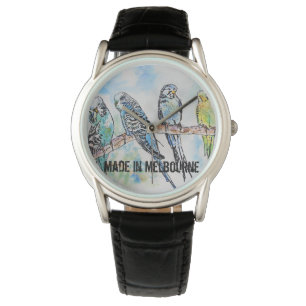 Budgie Budgerigar Bird Made In Melbourne Mens Watch