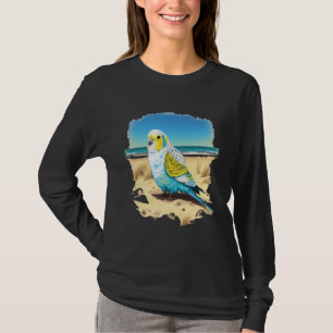 Budgie Budgerigar Parakeet Bird Ocean Beach Summer T-Shirt