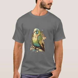 Budgie Budgerigar Parakeet Bird Retro Vintage 80s T-Shirt