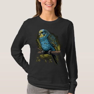 Budgie Budgerigar Parakeet Bird Retro Vintage 80s T-Shirt