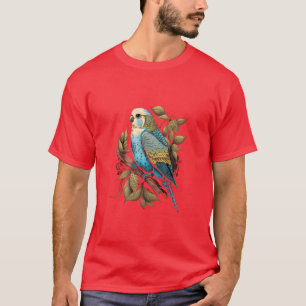 Budgie Budgerigar Parakeet Bird Retro Vintage 80s  T-Shirt