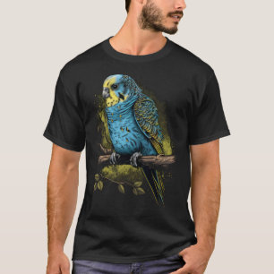 Budgie Budgerigar Parakeet Bird Retro Vintage 80s T-Shirt