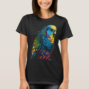 Budgie Budgerigar Parakeet Pet Bird Owner Pop  3 T-Shirt