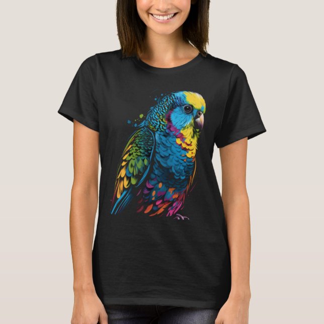 Budgie Budgerigar Parakeet Pet Bird Owner Pop  3 T-Shirt (Front)