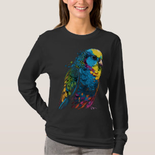 Budgie Budgerigar Parakeet Pet Bird Owner Pop  3 T-Shirt
