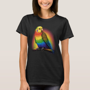 Budgie Budgies Birds Rainbow Budgerigar Parakeet   T-Shirt