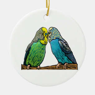 Budgie Ceramic Tree Decoration