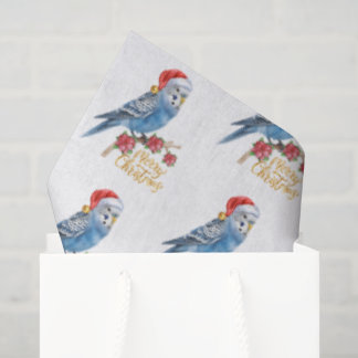 Budgie Christmas Tissue Paper