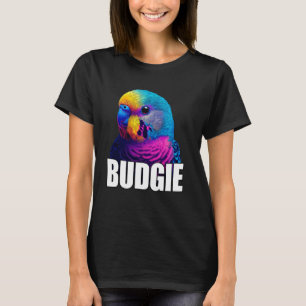 Budgie Cute Colourful Budgerigar Rainbow Bird Love T-Shirt