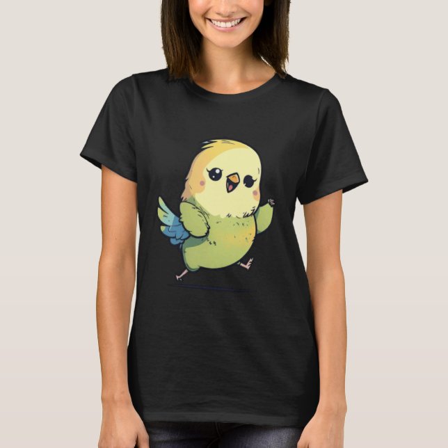 Budgie Dabbing Budgerigar Parakeet Bird Dab Dance  T-Shirt (Front)