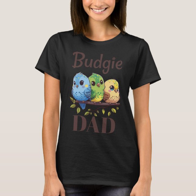Budgie Dad Budgerigar Parakeet Bird Pullover Hoodi (Front)